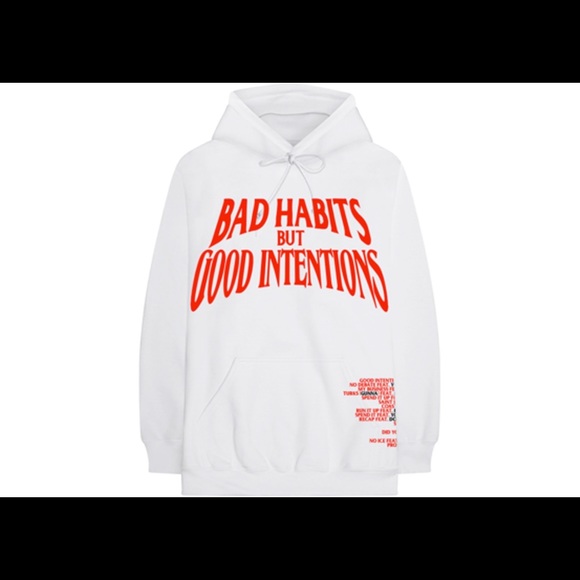 VLONE X NAV White Hoddie - Main Image